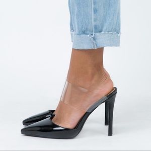 Bellini Thea Pageant Heel in Black (+ clear)